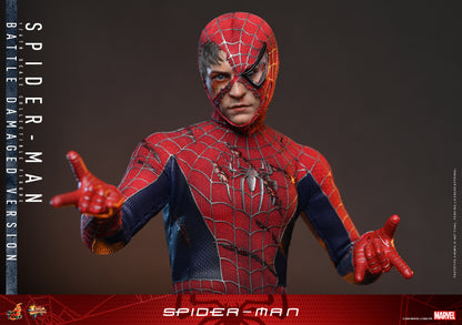 Hot Toys - MMS859 - Spider-Man (2002): Spider-Man (Battle Damaged Ver.) 1/6th Scale Collectible Figure For Pre-order NOW