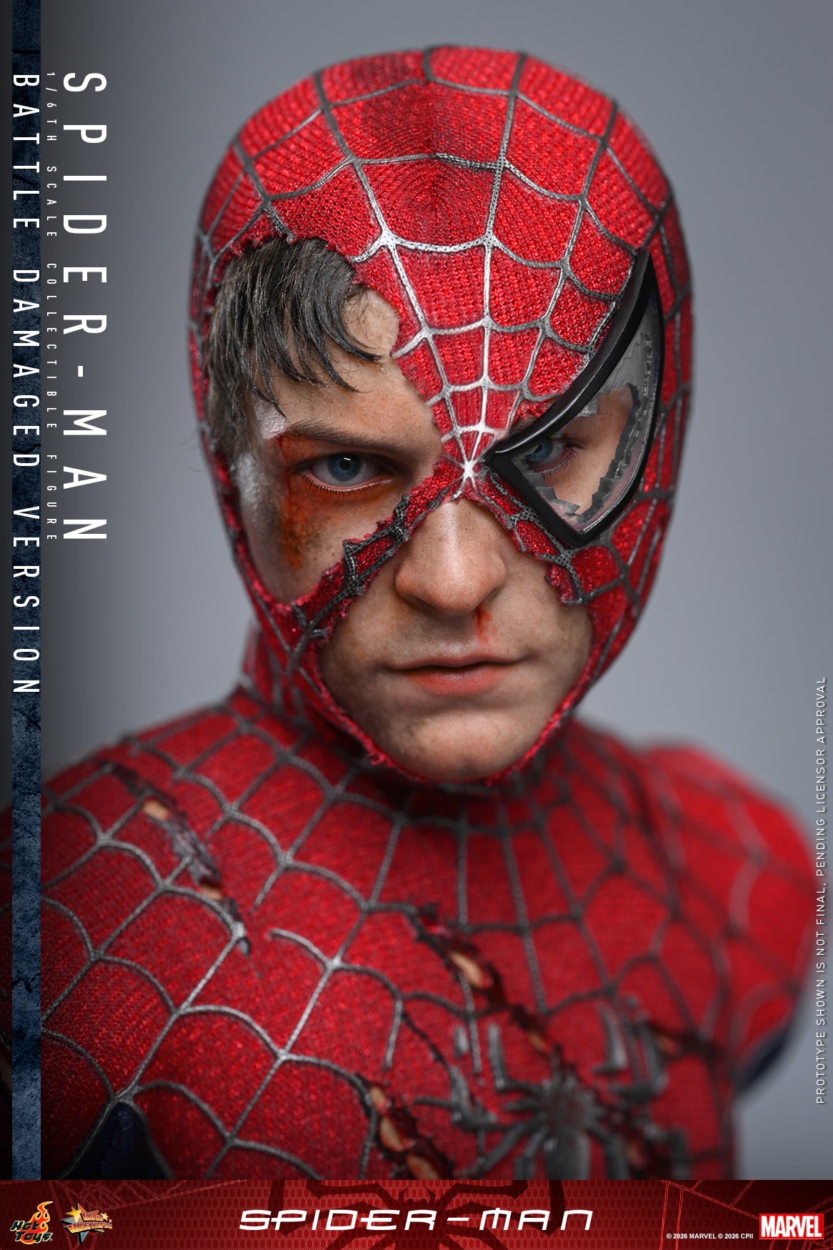 Hot Toys - MMS859 - Spider-Man (2002): Spider-Man (Battle Damaged Ver.) 1/6th Scale Collectible Figure For Pre-order NOW