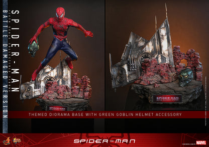 Hot Toys - MMS859 - Spider-Man (2002): Spider-Man (Battle Damaged Ver.) 1/6th Scale Collectible Figure For Pre-order NOW