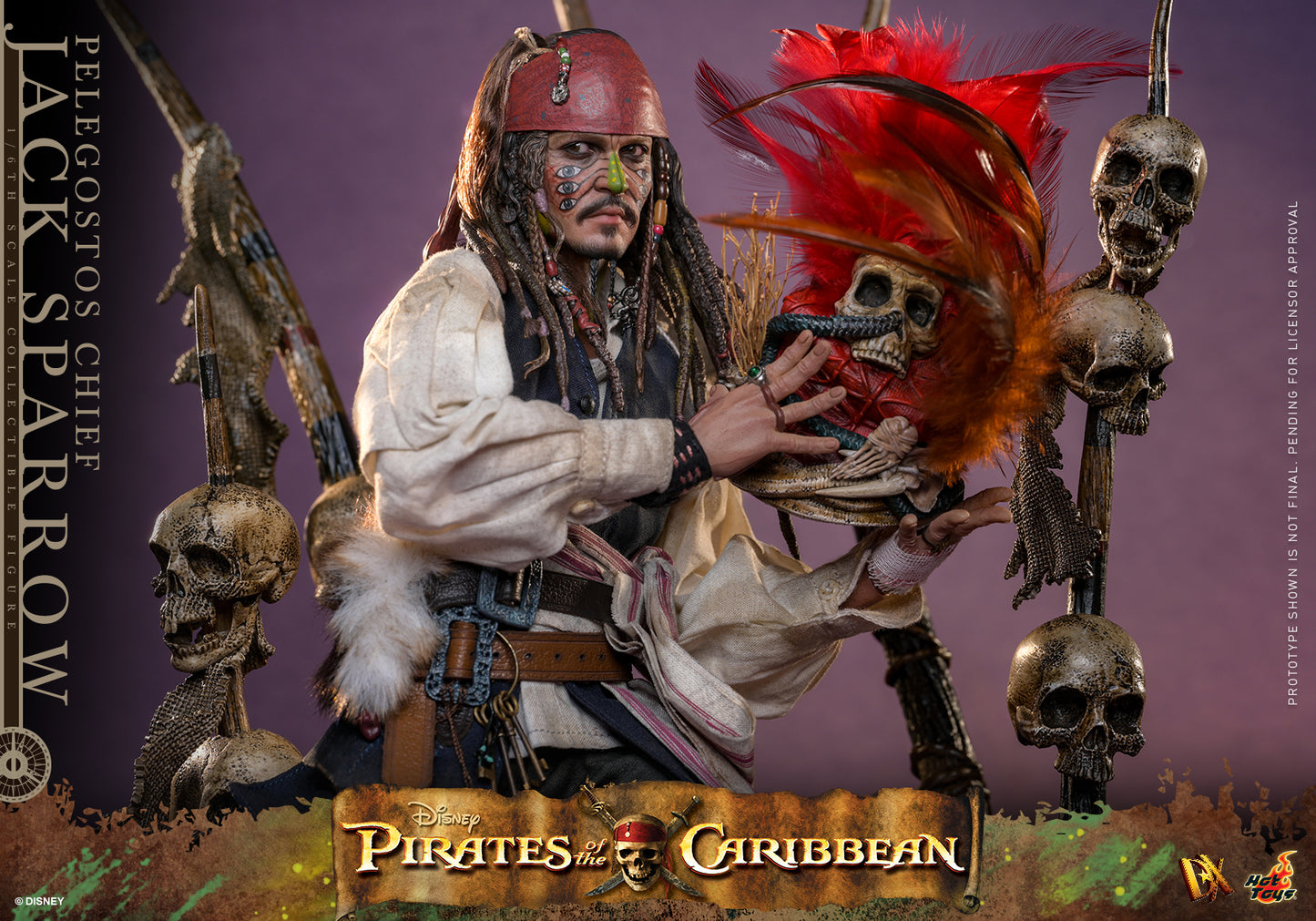 Hot Toys - DX48 - Pirates of the Caribbean: Dead Man's Chest: Pelegostos Chief Jack Sparrow 1/6th Collectibles Figure  Pre-order NOW
