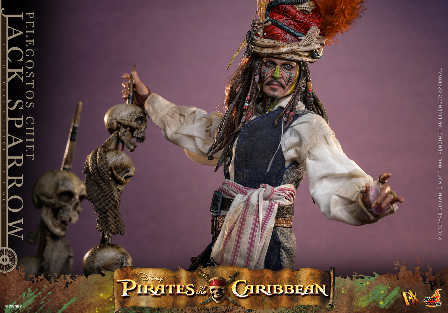 Hot Toys - DX48 - Pirates of the Caribbean: Dead Man's Chest: Pelegostos Chief Jack Sparrow 1/6th Collectibles Figure  Pre-order NOW
