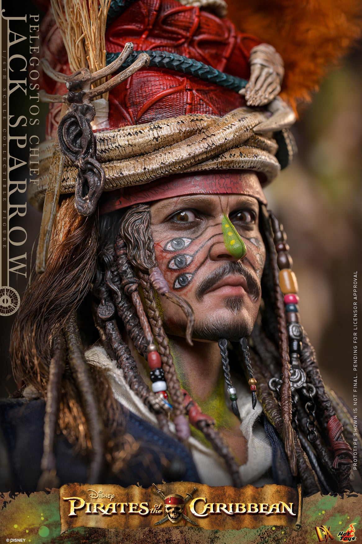 Hot Toys - DX48 - Pirates of the Caribbean: Dead Man's Chest: Pelegostos Chief Jack Sparrow 1/6th Collectibles Figure  Pre-order NOW