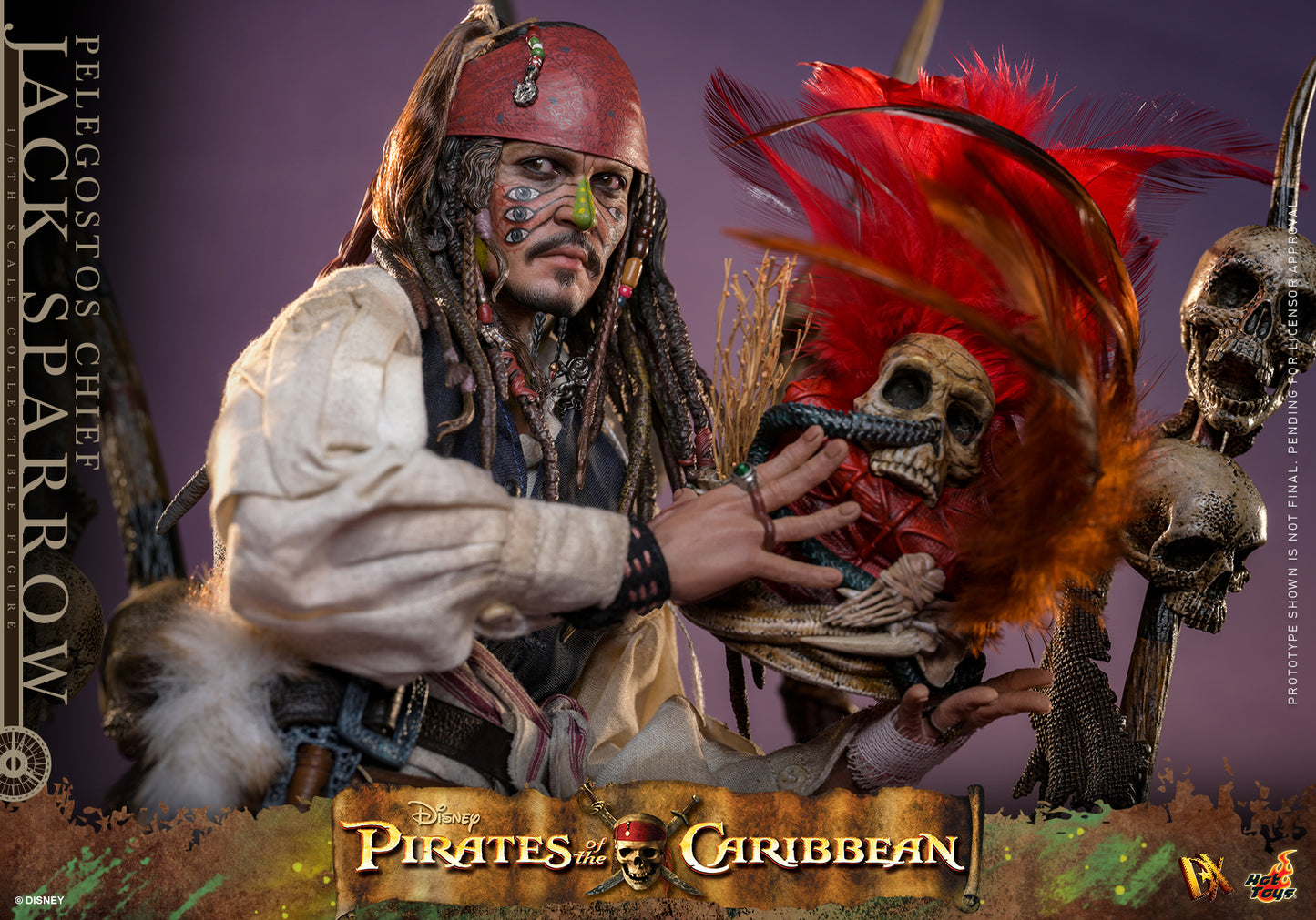 Hot Toys - DX48 - Pirates of the Caribbean: Dead Man's Chest: Pelegostos Chief Jack Sparrow 1/6th Collectibles Figure  Pre-order NOW