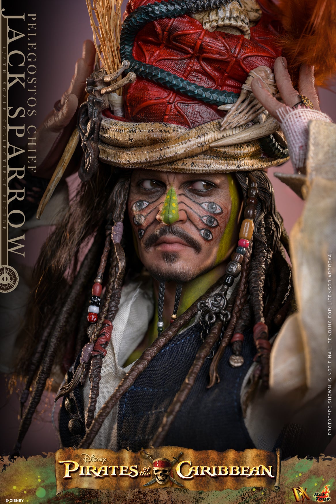 Hot Toys - DX48 - Pirates of the Caribbean: Dead Man's Chest: Pelegostos Chief Jack Sparrow 1/6th Collectibles Figure  Pre-order NOW