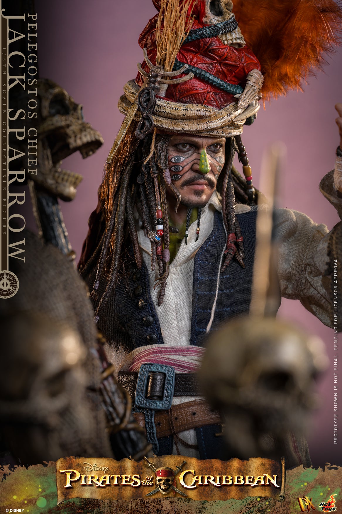 Hot Toys - DX48 - Pirates of the Caribbean: Dead Man's Chest: Pelegostos Chief Jack Sparrow 1/6th Collectibles Figure  Pre-order NOW