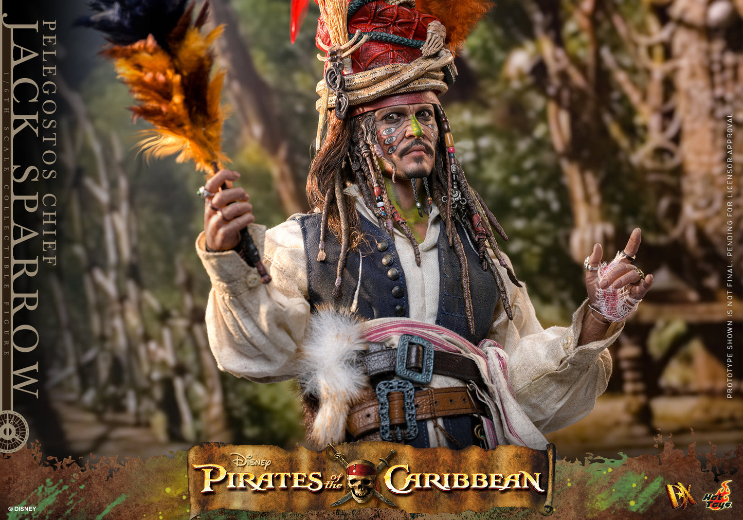 Hot Toys - DX48 - Pirates of the Caribbean: Dead Man's Chest: Pelegostos Chief Jack Sparrow 1/6th Collectibles Figure  Pre-order NOW
