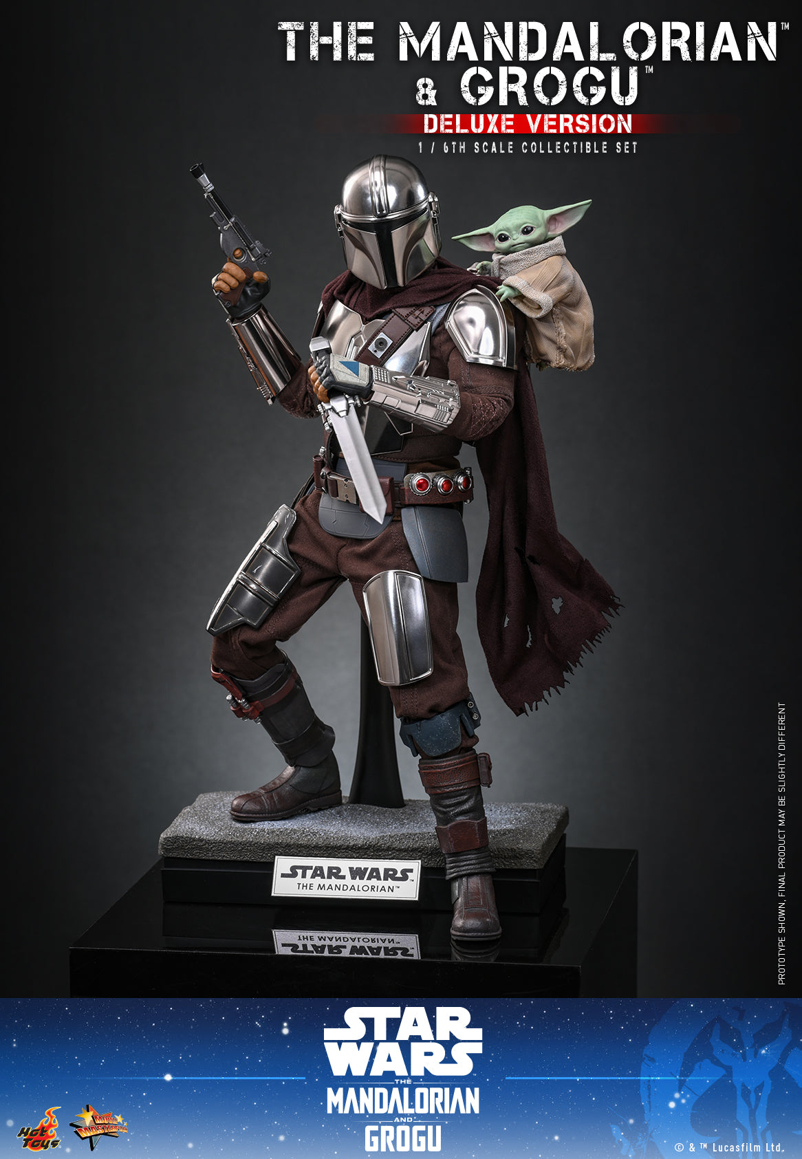 Hot Toys - MMS872 - Star Wars: The Mandalorian & Grogu™ - The Mandalorian™ and Grogu™ (Deluxe Version) 1/6th scale Collectible Set Pre-order NOW
