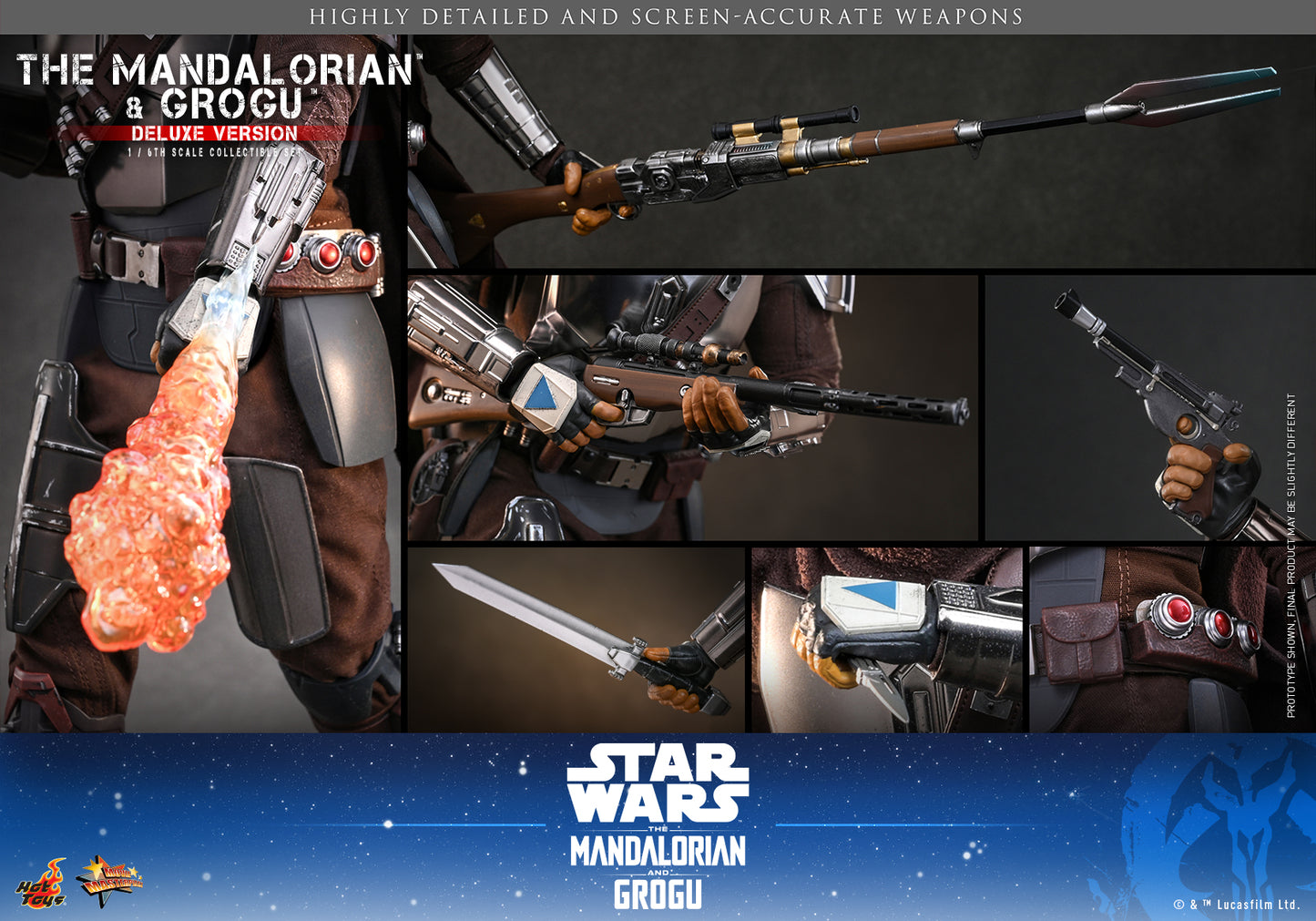 Hot Toys - MMS872 - Star Wars: The Mandalorian & Grogu™ - The Mandalorian™ and Grogu™ (Deluxe Version) 1/6th scale Collectible Set Pre-order NOW