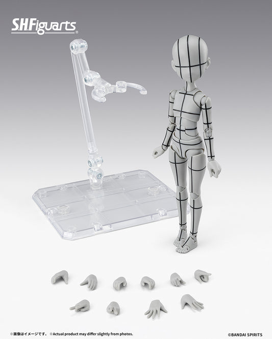 Tamashii Nations - S.H.Figuarts - BODY-CHAN -KEN SUGIMORI- Edition -WIREFRAME-(Gray Color Ver.) Pre-order NOW