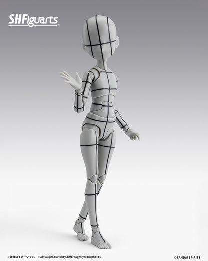 Tamashii Nations - S.H.Figuarts - BODY-CHAN -KEN SUGIMORI- Edition -WIREFRAME-(Gray Color Ver.) Pre-order NOW