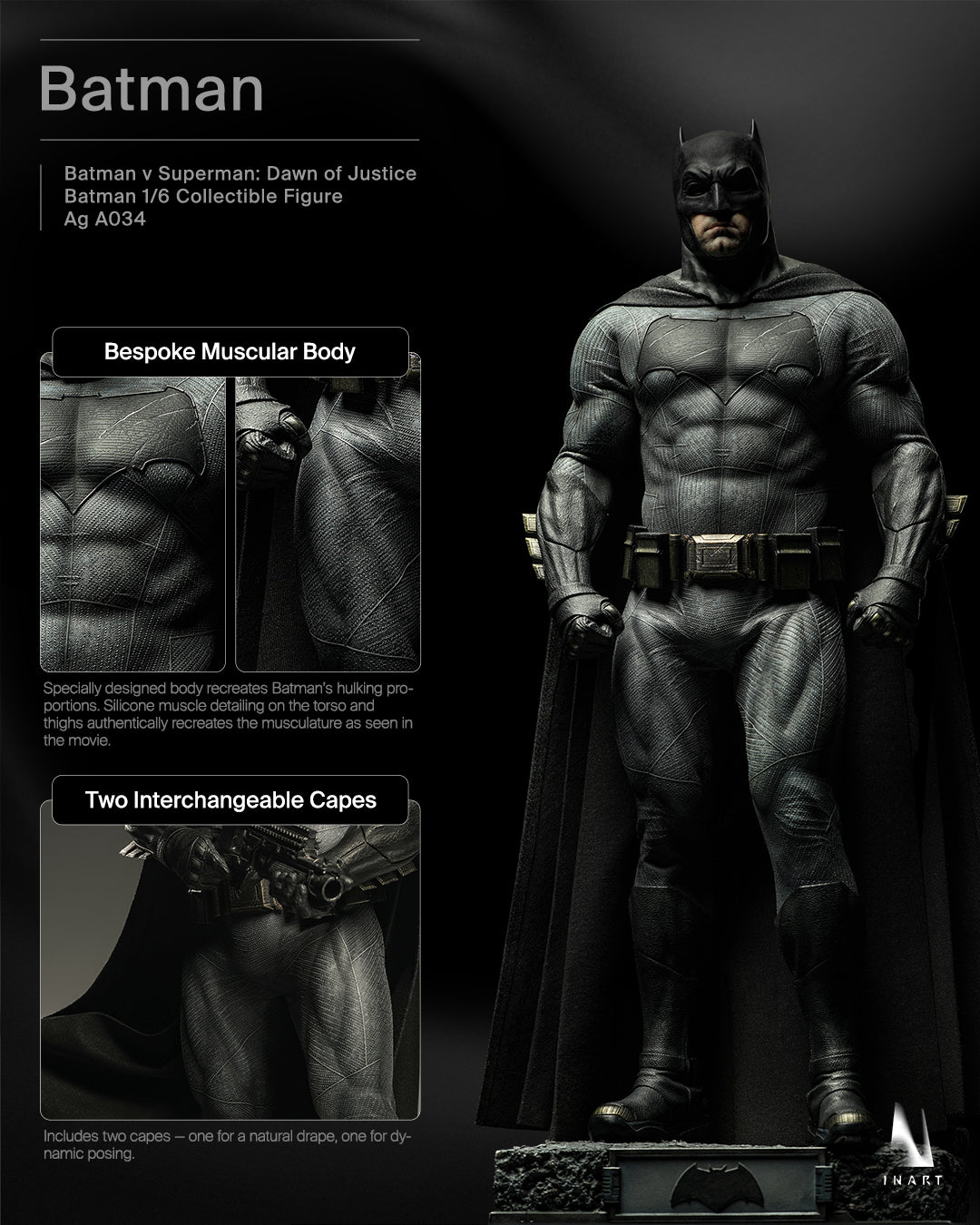 INART - Batman VS Superman Dawn of Justice: 1/6th Scale Batman Collectible Figure Pre-order NOW