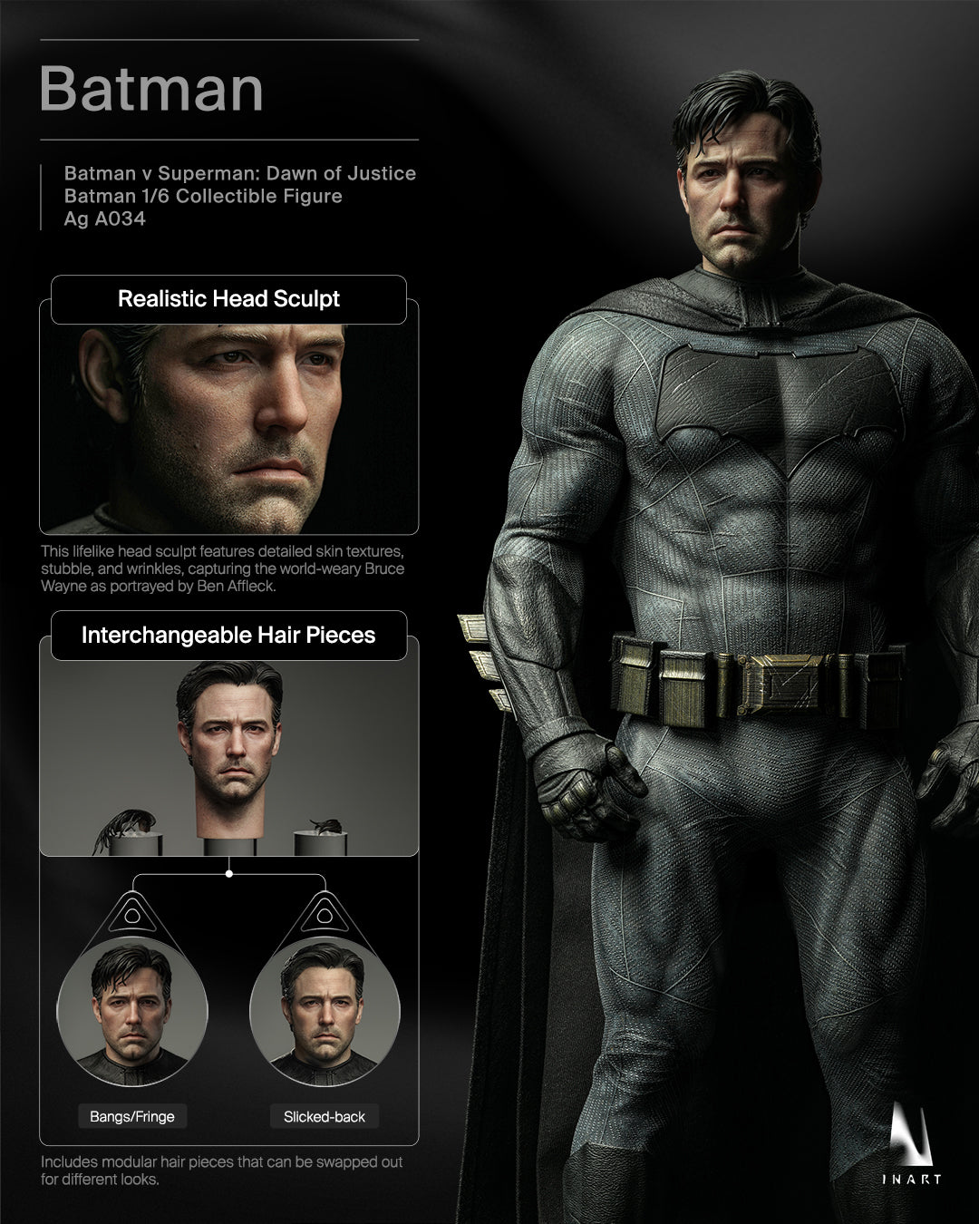 INART - Batman VS Superman Dawn of Justice: 1/6th Scale Batman Collectible Figure Pre-order NOW