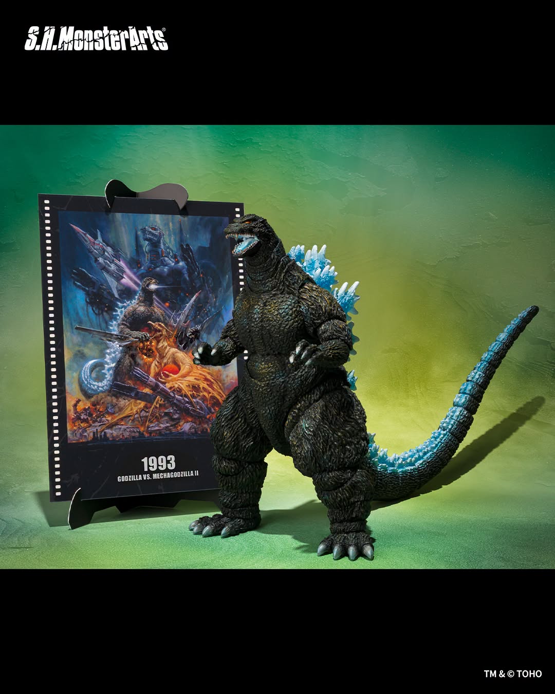 Tamashii Nations - S.H.MonsterArts - GODZILLA [GODZILLA VS. MECHAGODZILLA Ⅱ POSTER COLORING VER.] -Movie Graphic Plus- Preorder Now!