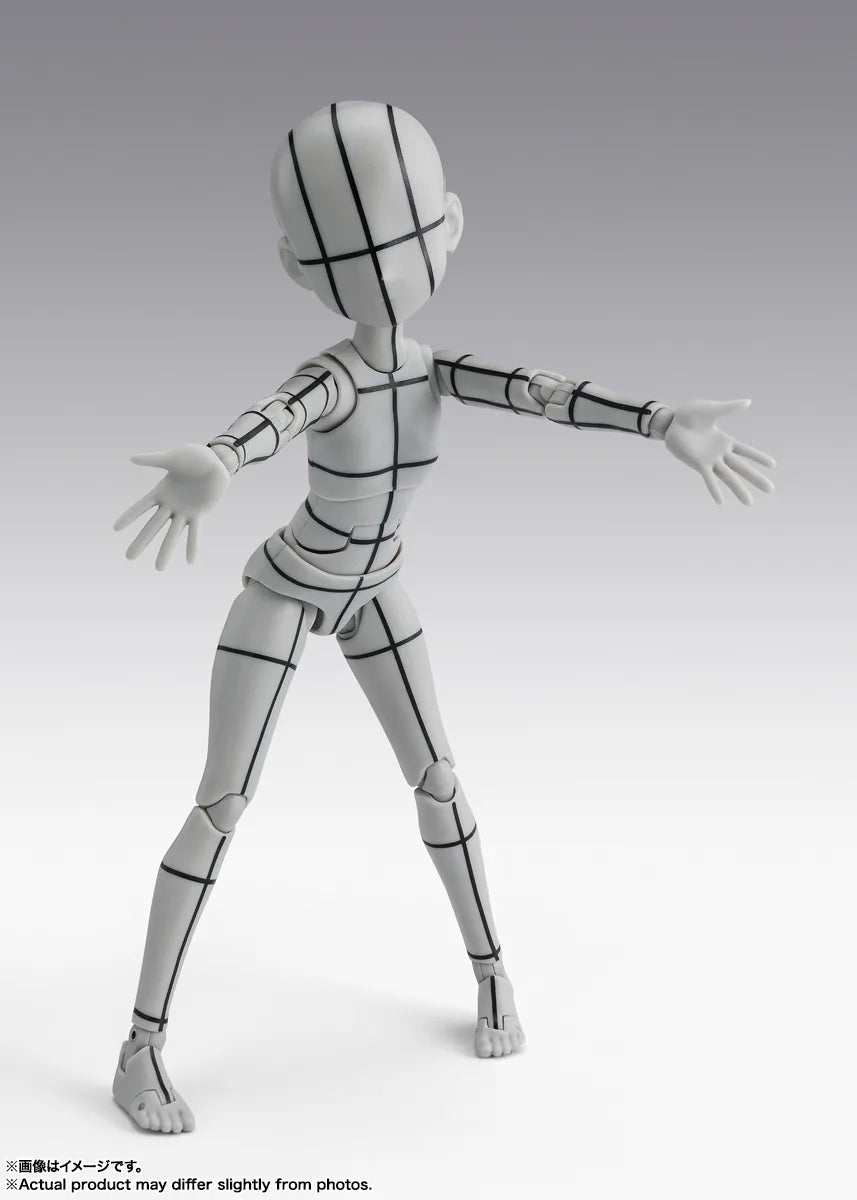 Tamashii Nations - S.H.Figuarts - BODY-CHAN -KEN SUGIMORI- Edition -WIREFRAME-(Gray Color Ver.)