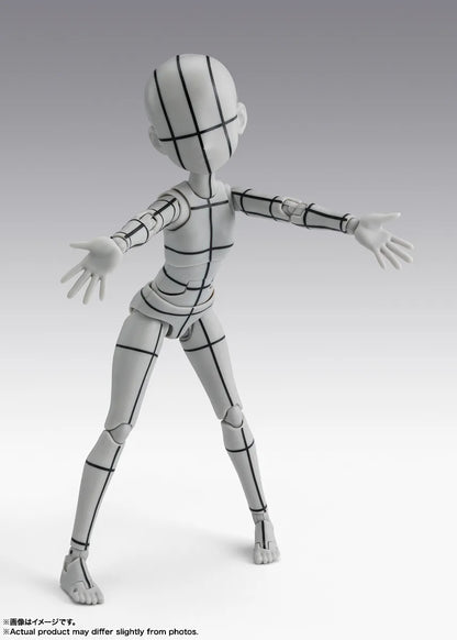 Tamashii Nations - S.H.Figuarts - BODY-CHAN -KEN SUGIMORI- Edition -WIREFRAME-(Gray Color Ver.)