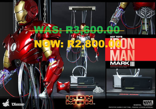 Black Friday Special - PRE-LOVED - HOT TOYS - DS003 - IRON MAN MARK III CONSTRUCTION VERSION