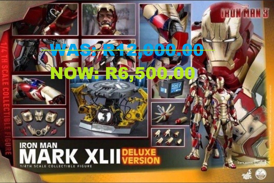 Black Friday Special - PRE-LOVED - HOT TOYS - QS008 - IRON MAN MARK XLII DELUXE VERSION