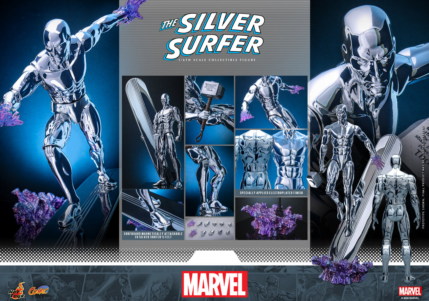 Hot Toys - CMS033 - The Silver Surfer: Silver Surfer 1/6th Scale Collectibles Figure Pre-order NOW