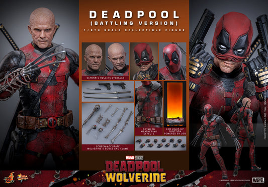 Hot Toys – MMS782 – Deadpool & Wolverine: 1/6th Scale Deadpool (Battling Version)