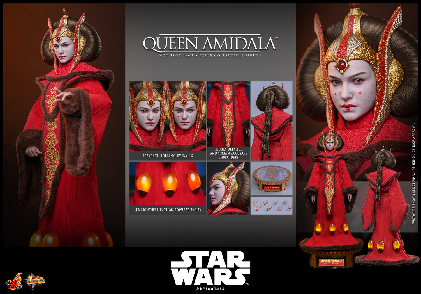 Hot Toys - MMS883 - Star Wars: The Phantom Menace: Queen Amidala 1/6th scale Collectible Figure - Pre-order NOW