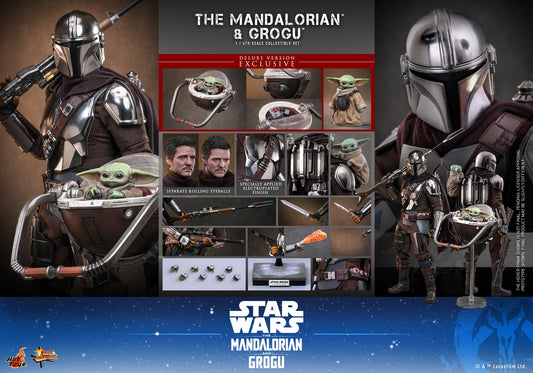 Hot Toys - MMS872 - Star Wars: The Mandalorian & Grogu™ - The Mandalorian™ and Grogu™ (Deluxe Version) 1/6th scale Collectible Set Pre-order NOW