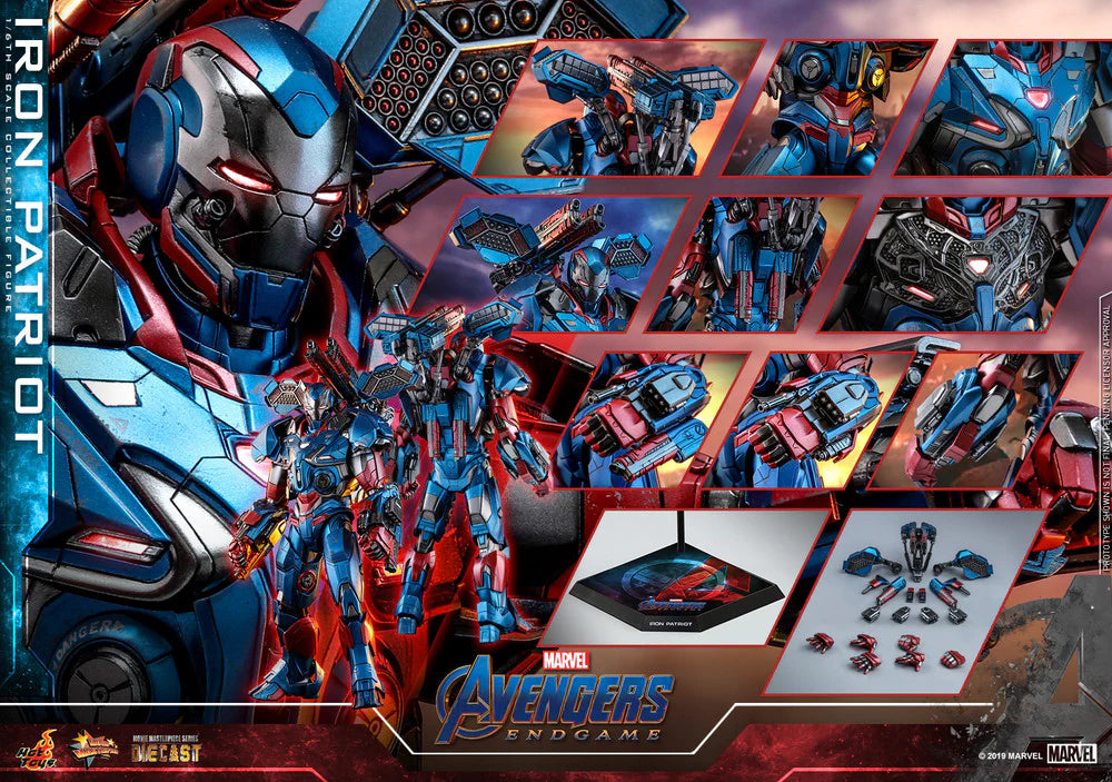 PRE-LOVED - Hot Toys - MMS547D34 - Avengers Endgame: Iron Patriot (Diecast)