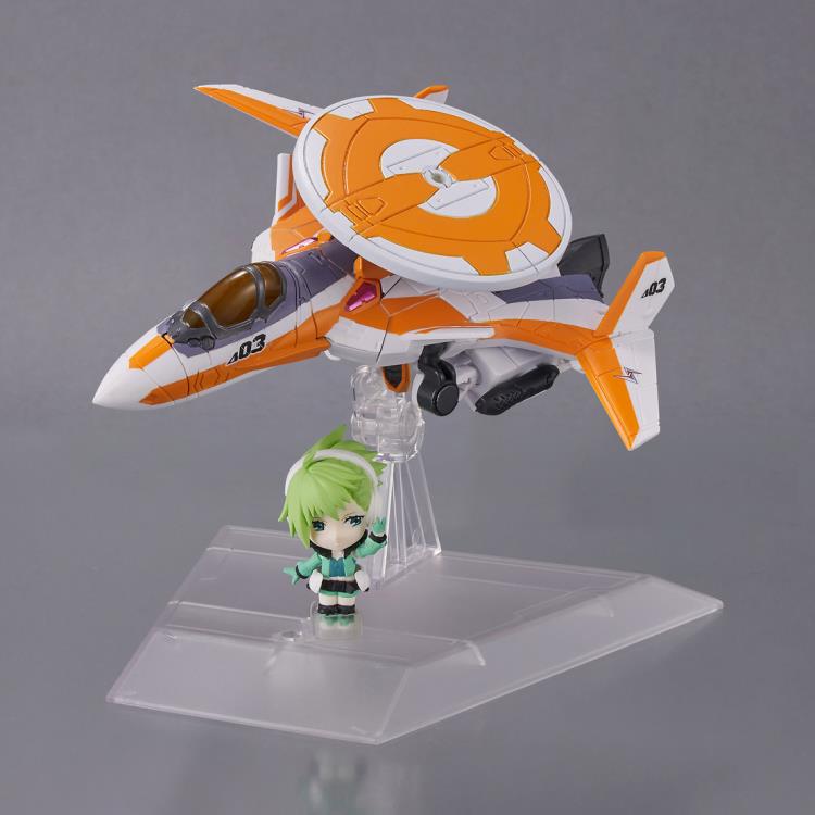 Tamashii Nations - Tiny Session - Macross Delta: VF-31E Siegfried ( Chuck Mustang Use) with Reina Prowler
