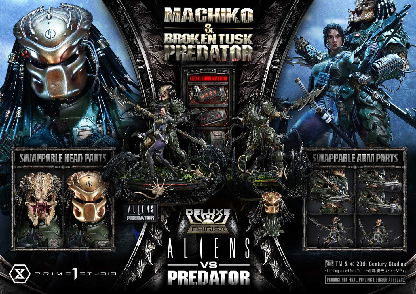 Prime 1 Studio - 1/4 Scale Machiko & Broken Tusk Predator (Deluxe Version) Pre-order Now