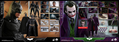 PRE-LOVED - Hot Toys - QS009 - Batman Begins: 1/4 scale Batman & QS010B - The Joker (Special Edition)