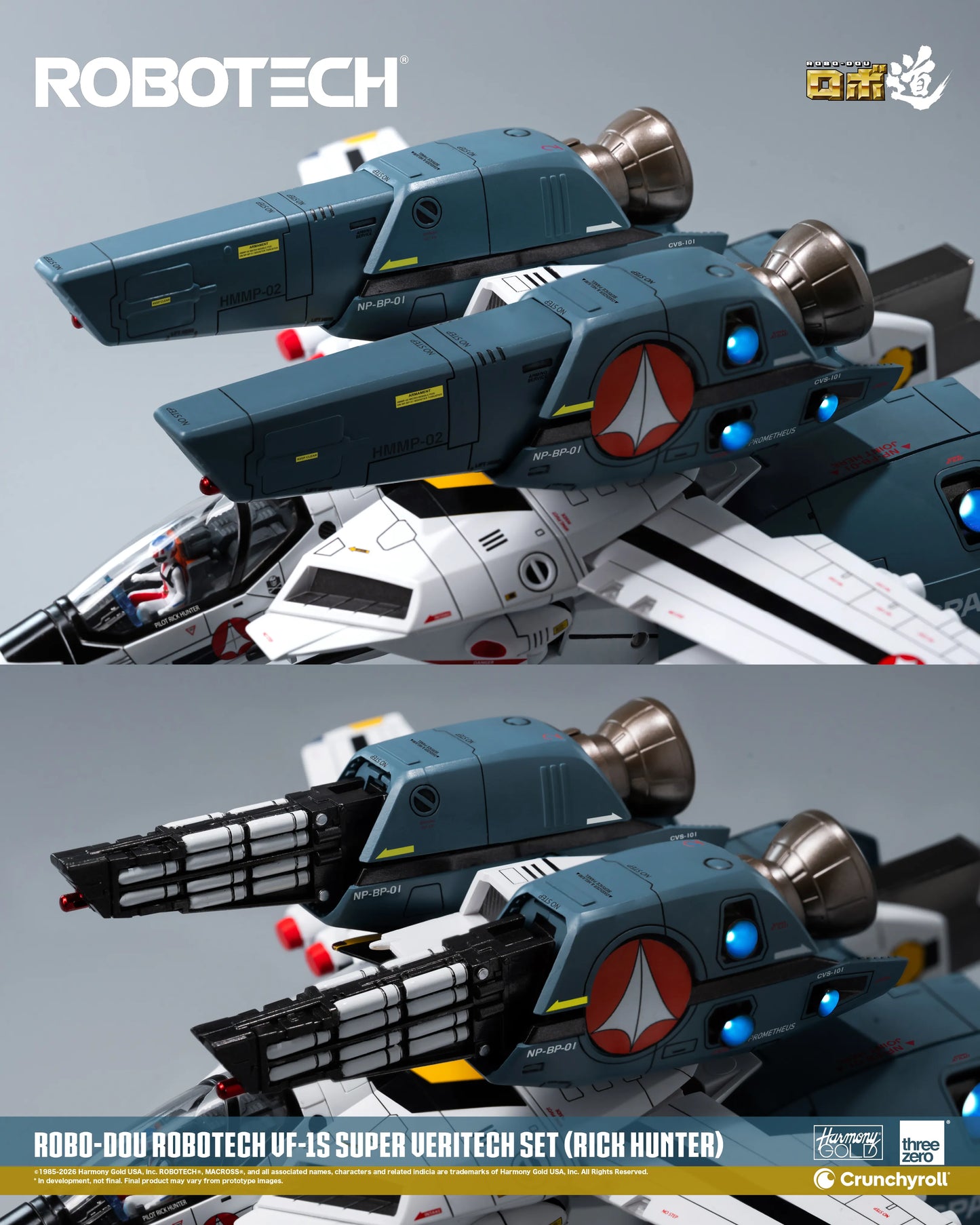 Threezero - ROBOTECH ROBO-DOU: ROBOTECH VF‐1S Super Veritech Set (RICK HUNTER) - Deluxe Set Pack Pre-order
