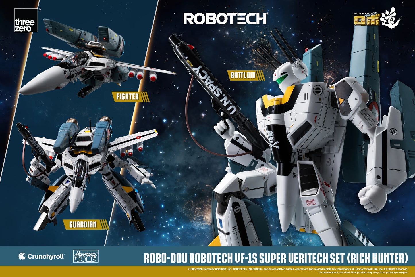 Threezero - ROBOTECH ROBO-DOU: ROBOTECH VF‐1S Super Veritech Set (RICK HUNTER) - Deluxe Set Pack Pre-order