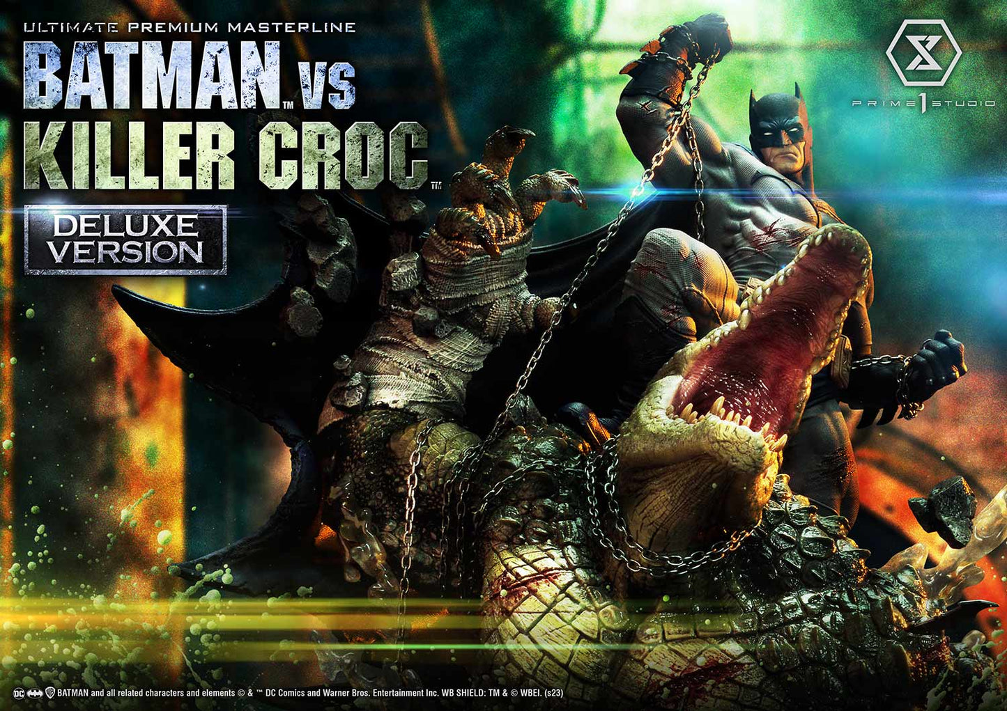 Prime 1 Studio - Batman (Comic): 1/4 Scale Batman Versus Killer Croc Deluxe Version