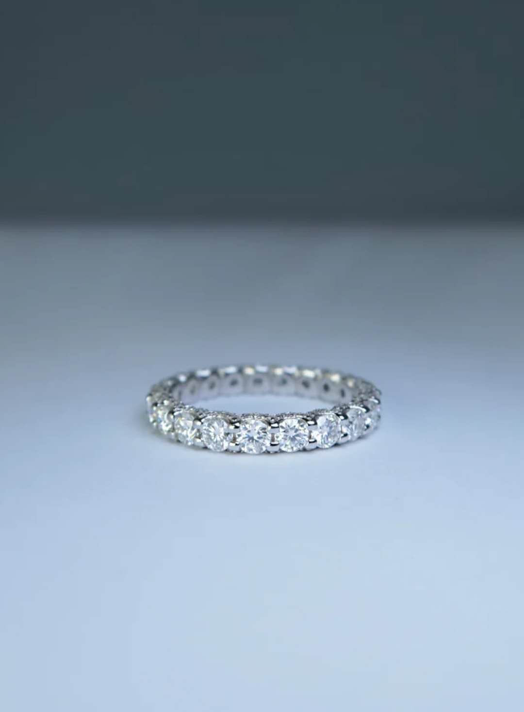 6.50ct Total Moissanite / 925 Silver Ring - Secret Garden