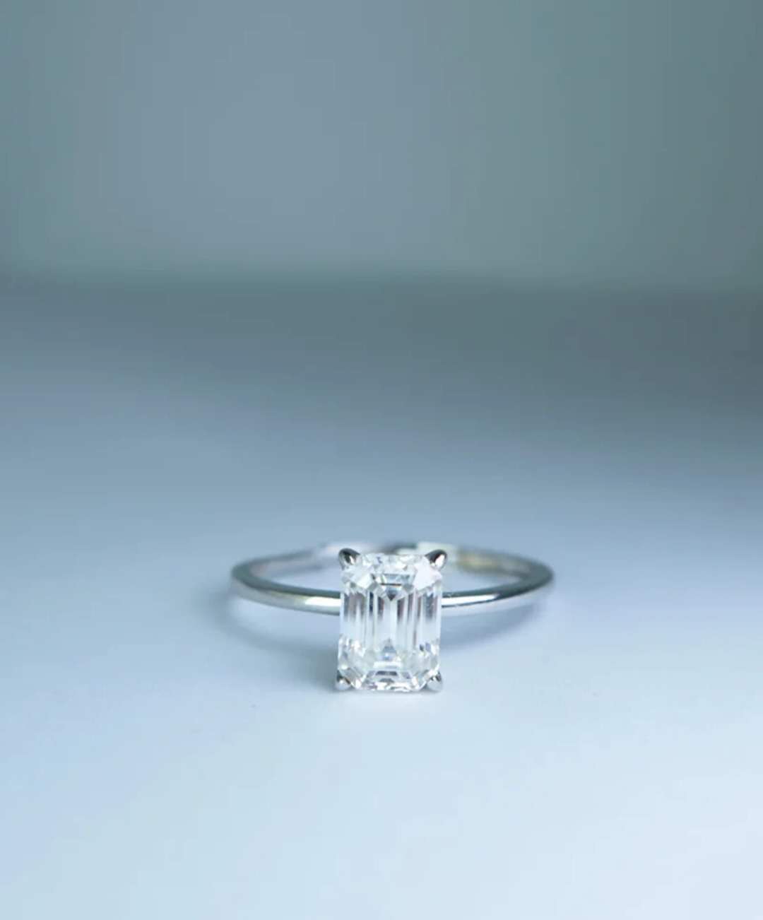 1.0ct Moissanite / 925 Silver Ring - Frostbite