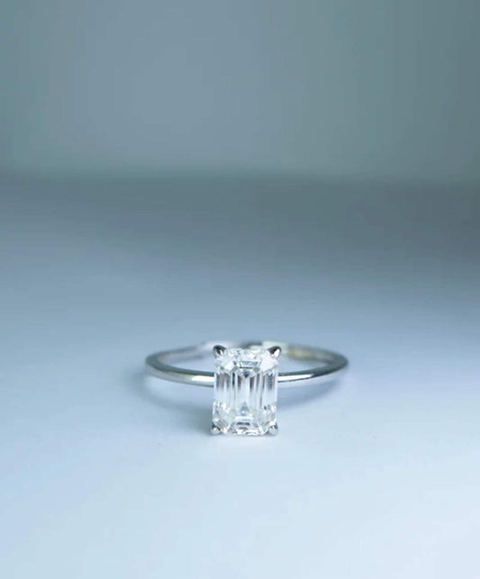 1.0ct Moissanite / 925 Silver Ring - Frostbite