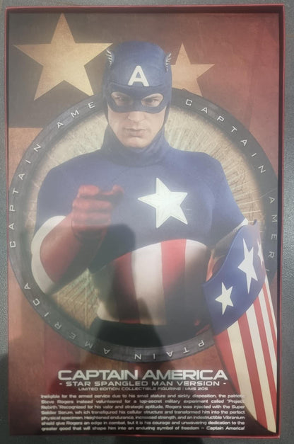 PRE-LOVED - Hot Toys 2013 Toy Fair Exclusive - MMS205 - Captain America The First Avenger: Captain America Star Spangled Version