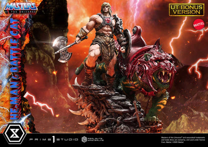 Prime 1 Studio -Masters of the Universe: 1/4 Scale He-Man & Battle Cat (Ultimate + Bonus Version) Pre-order NOW