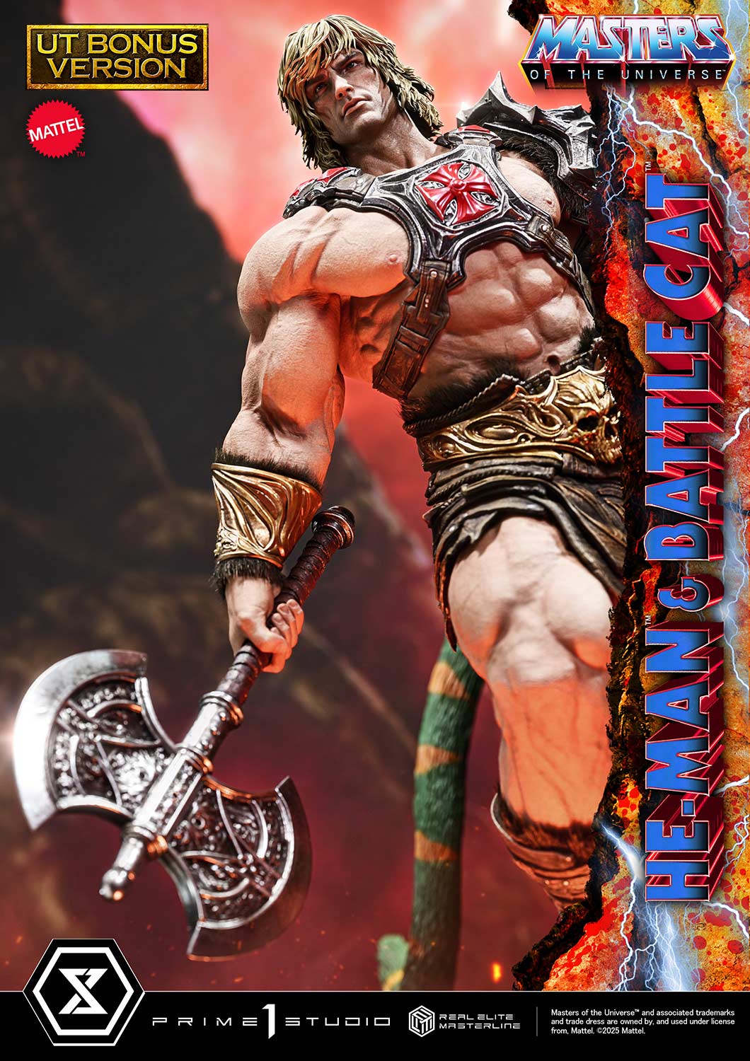 Prime 1 Studio -Masters of the Universe: 1/4 Scale He-Man & Battle Cat (Ultimate + Bonus Version) Pre-order NOW