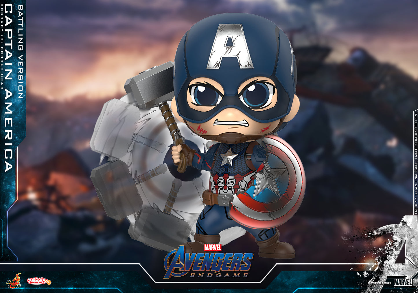 Hot Toys-COSB645 - COSBABY: Captain America Battling Version