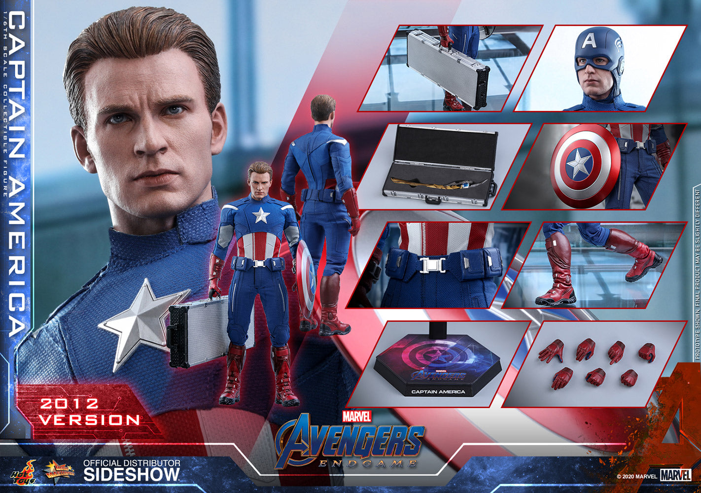 PRE-LOVED - Hot Toys - MMS563 - Avengers Endgame: Captain America 2012 Version
