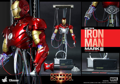 PRE-LOVED - Hot Toys - DS003 - Iron Man  Mark 3 (Construction Version)