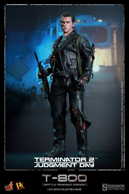 PRE-LOVED - Hot Toys - DX13 - Terminator 2: T-800 (Battle Damaged)