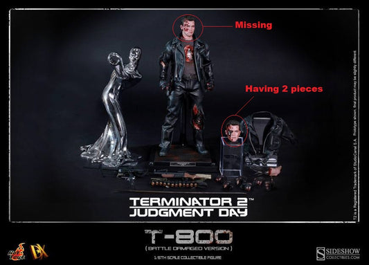 PRE-LOVED - Hot Toys - DX13 - Terminator 2: T-800 (Battle Damaged)
