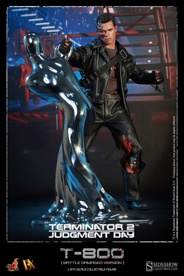 PRE-LOVED - Hot Toys - DX13 - Terminator 2: T-800 (Battle Damaged)