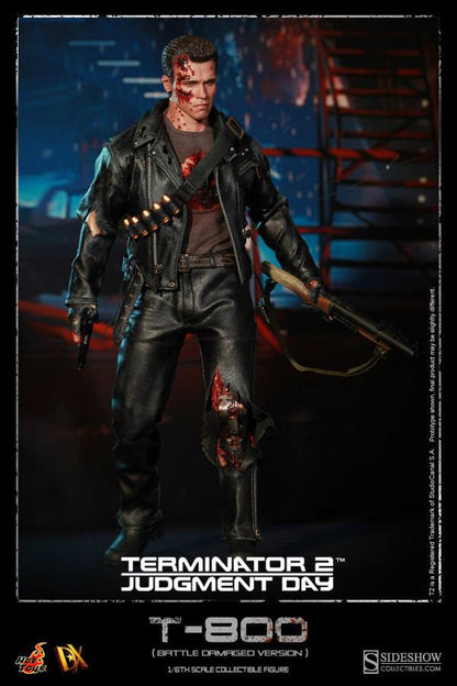 PRE-LOVED - Hot Toys - DX13 - Terminator 2: T-800 (Battle Damaged)