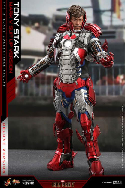 Hot Toys - MMS600 - Iron Man 2: Tony Stark (Mark V Suit Up Ver.) Deluxe