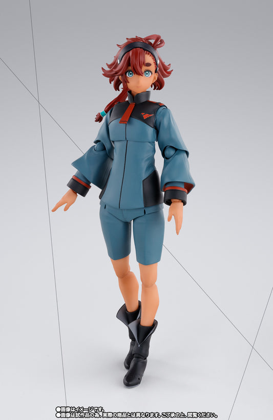 Tamashii Nations - S.H.Figuarts - Mobile Suit Gundam: The Witch From Mercury: Suletta Mercury (Regular Uniform Ver.) Action Figure with Option Set