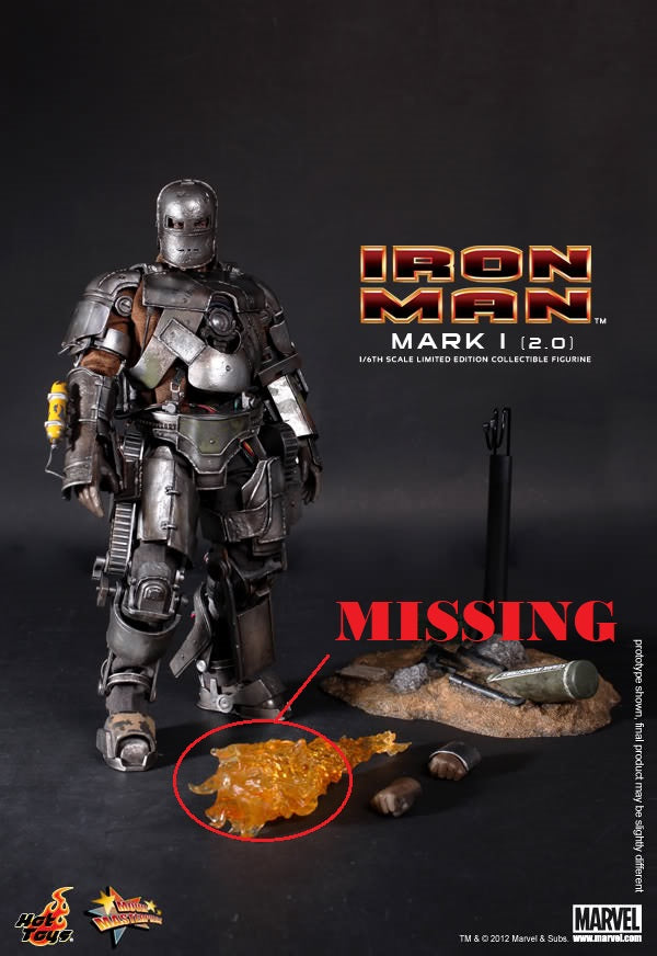 PRE-LOVED - Hot Toys - MMS168 - Iron Man Mark I (2.0)