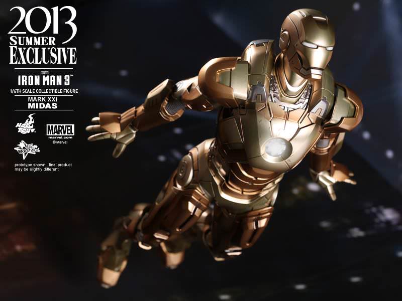 PRE-LOVED - Hot Toys 2013 Summer Exclusive - MMS208 - Iron Man 3: Iron Man Mark 21 Midas