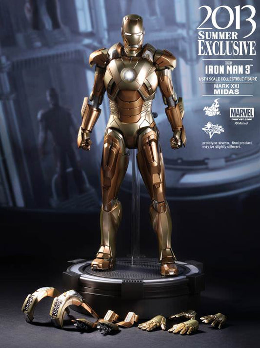 PRE-LOVED - Hot Toys 2013 Summer Exclusive - MMS208 - Iron Man 3: Iron Man Mark 21 Midas